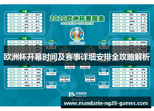 欧洲杯开幕时间及赛事详细安排全攻略解析