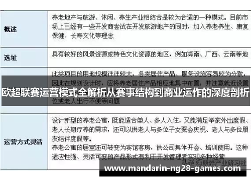 欧超联赛运营模式全解析从赛事结构到商业运作的深度剖析 欧超联赛运营模式全解析从赛事结构到商业运作的深度剖析