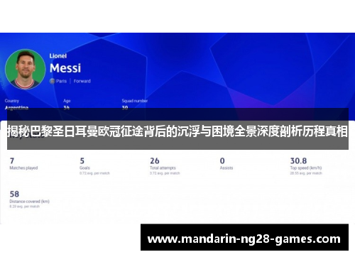 揭秘巴黎圣日耳曼欧冠征途背后的沉浮与困境全景深度剖析历程真相