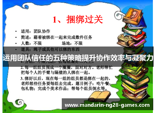 运用团队信任的五种策略提升协作效率与凝聚力